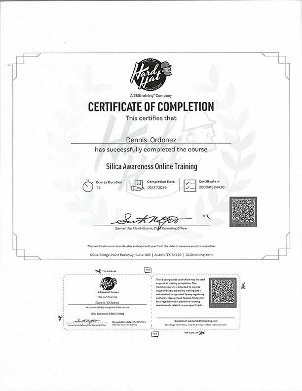Manuel Salvador Dominguez OSHA License